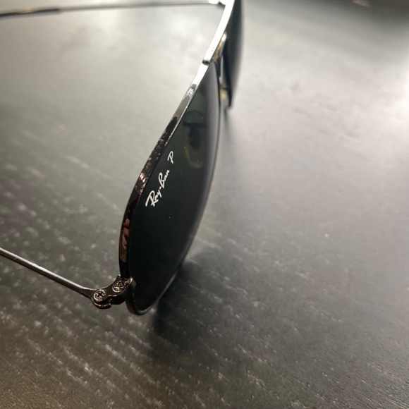 Black Polarized Aviator Ray-Ban Sunglasses main image 10
